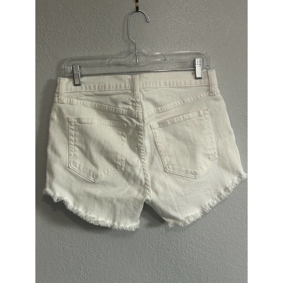 L'AGENCE Women’s Cutoff White Raw Frayed Hem Denim Zoe Short Relaxed New Size 29 - Picture 7 of 11